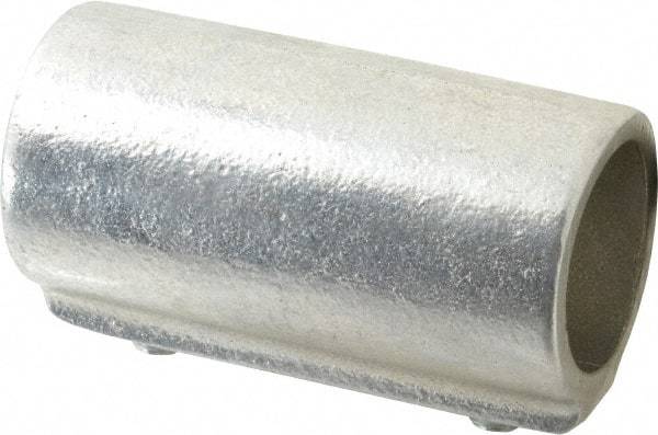 Hollaender - 1" Pipe, Aluminum Alloy Straight Coupling Pipe Rail Fitting - Bright Finish - Top Tool & Supply