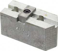 Abbott Workholding Products - 6" & Up Chuck Capacity, Tongue & Groove Attachment, Square Soft Lathe Chuck Jaw - 3 Jaws, Aluminum, 1-1/2" Btw Mount Hole Ctrs, 3" Long x 1-1/4" Wide x 1-1/2" High, 5/16" Groove, 3/8" Fastener - Top Tool & Supply