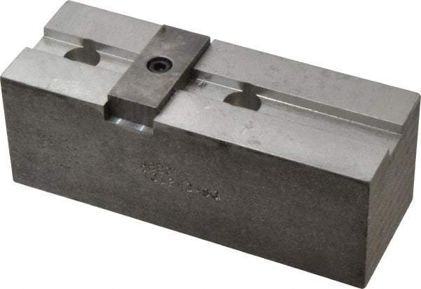 Abbott Workholding Products - 12" & Up Chuck Capacity, Tongue & Groove Attachment, Square Soft Lathe Chuck Jaw - 3 Jaws, Aluminum, 2-1/2" Btw Mount Hole Ctrs, 5-1/2" Long x 2" Wide x 2" High, 1/2" Groove, 1/2" Fastener - Top Tool & Supply