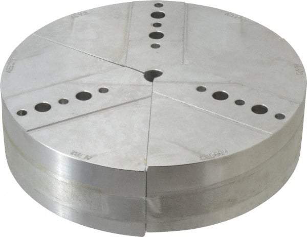 Abbott Workholding Products - 8" & Up Chuck Capacity, Northfield Attachment, Round Soft Lathe Chuck Jaw - 3 Jaws, Aluminum, 7.92" Wide x 2" High - Top Tool & Supply