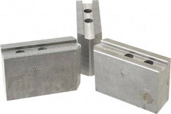 Abbott Workholding Products - 10" & Up Chuck Capacity, 1.5mm x 60° Serrated Attachment, Square Soft Lathe Chuck Jaw - 3 Jaws, Steel, 1.2598" Btw Mount Hole Ctrs, 4-1/2" Long x 1-1/2" Wide x 3" High, 0.6299" Groove, 0.4724" & 12mm Fastener - Top Tool & Supply