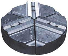 Abbott Workholding Products - 15" & Up Chuck Capacity, 1.5mm x 60° Serrated Attachment, Round Soft Lathe Chuck Jaw - 3 Jaws, Cast Aluminum, 1.6929" Btw Mount Hole Ctrs, 24" Wide x 4" High, 0.8661" Groove, 0.7874" & 20mm Fastener - Top Tool & Supply