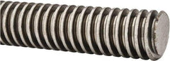 Keystone Threaded Products - 1-1/4-4 Acme, 6' Long, Alloy Steel General Purpose Acme Threaded Rod - Oil Finish Finish, Right Hand Thread, 2G Fit - Top Tool & Supply