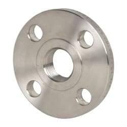 Value Collection - 1" Pipe, 4-1/4" OD, Stainless Steel, Threaded Pipe Flange - 3-1/8" Across Bolt Hole Centers, 5/8" Bolt Hole, 150 psi, Grades 304 & 304L - Top Tool & Supply