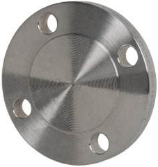 Merit Brass - 2" Pipe, 6" OD, Stainless Steel, Blind Pipe Flange - 4-3/4" Across Bolt Hole Centers, 3/4" Bolt Hole, 150 psi, Grades 304 & 304L - Top Tool & Supply