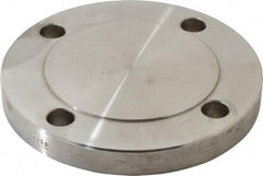 Value Collection - 3" Pipe, 7-1/2" OD, Stainless Steel, Blind Pipe Flange - 6" Across Bolt Hole Centers, 3/4" Bolt Hole, 150 psi, Grades 304 & 304L - Top Tool & Supply