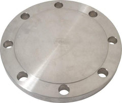 Value Collection - 6" Pipe, 11" OD, Stainless Steel, Blind Pipe Flange - 9-1/2" Across Bolt Hole Centers, 7/8" Bolt Hole, 150 psi, Grades 304 & 304L - Top Tool & Supply