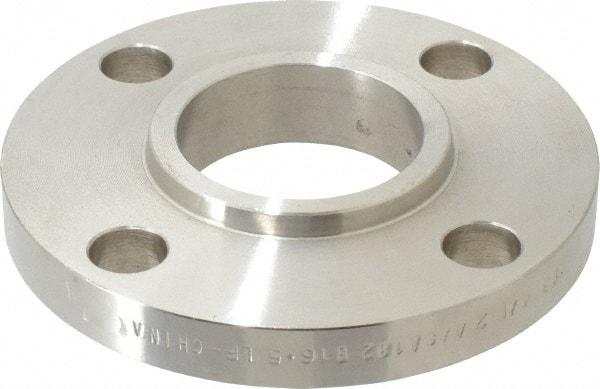 Value Collection - 2" Pipe, 6" OD, Stainless Steel, Slip On Pipe Flange - 4-3/4" Across Bolt Hole Centers, 3/4" Bolt Hole, 150 psi, Grades 304 & 304L - Top Tool & Supply