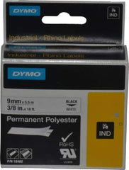 Rhino - 216" Long, White Permanent Polyester Tape Permanent Polyester Tape - For DYMO Brand Labeling Equipment Designed for "D1" Tapes (Check Width Compatibility) - Top Tool & Supply