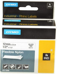 Rhino - 138" Long, White Nylon Flexible Tape - For DYMO Brand Labeling Equipment Designed for "D1" Tapes (Check Width Compatibility) - Top Tool & Supply