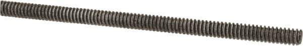 Value Collection - #6-32 UNC (Coarse), 2' Long, Low Carbon Steel Threaded Rod - Oil Finish Finish, Right Hand Thread - Top Tool & Supply