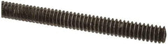 Value Collection - #10-24 UNC (Coarse), 2' Long, Low Carbon Steel Threaded Rod - Oil Finish Finish, Right Hand Thread - Top Tool & Supply