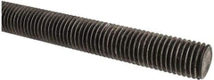 Made in USA - 3/4-10 UNC (Coarse), 2' Long, Low Carbon Steel Threaded Rod - Oil Finish Finish, Right Hand Thread - Top Tool & Supply