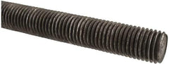 Made in USA - 7/8-9 UNC (Coarse), 2' Long, Low Carbon Steel Threaded Rod - Oil Finish Finish, Right Hand Thread - Top Tool & Supply