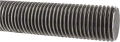 Made in USA - 1-1/2-6 UNC (Coarse), 2' Long, Low Carbon Steel Threaded Rod - Oil Finish Finish, Right Hand Thread - Top Tool & Supply