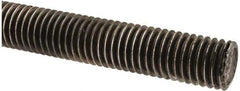 Made in USA - 9/16-12 UNC (Coarse), 3' Long, Low Carbon Steel Threaded Rod - Oil Finish Finish, Right Hand Thread - Top Tool & Supply