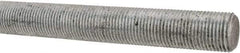 Made in USA - 5/8-18 UNF (Fine), 2' Long, Low Carbon Steel Threaded Rod - Zinc-Plated Finish, Right Hand Thread - Top Tool & Supply