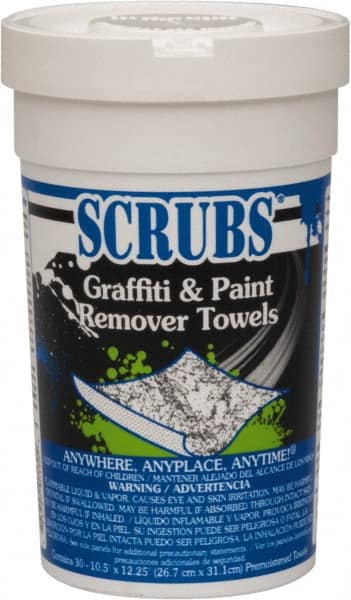 Scrubs - Center Pull Bucket/Canister of Wipes Graffiti/Vandal Mark Remover - Top Tool & Supply