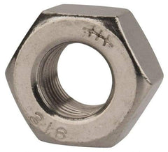 Value Collection - 1/2-20 UNF Stainless Steel Right Hand Heavy Hex Nut - 7/8" Across Flats, 31/64" High, Uncoated - Top Tool & Supply