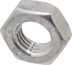 Value Collection - 5/16-24 UNF Stainless Steel Right Hand Hex Jam Nut - 1/2" Across Flats, 3/16" High, Uncoated - Top Tool & Supply