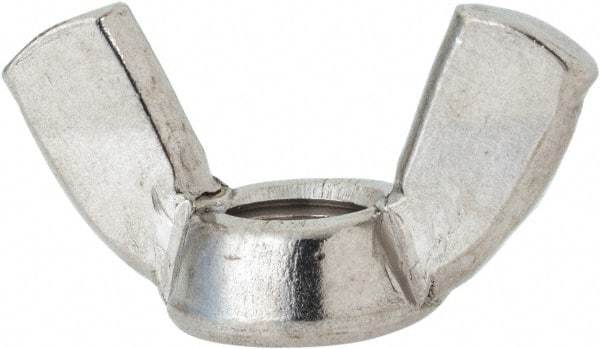 Value Collection - 3/8-16 UNC, Stainless Steel Standard Wing Nut - Grade 316, 1.44" Wing Span, 0.79" Wing Span - Top Tool & Supply