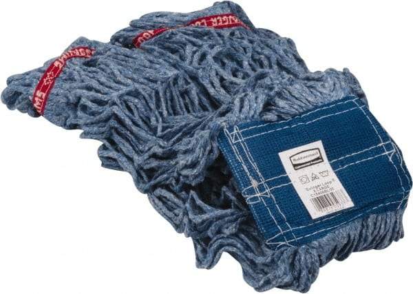 Rubbermaid - 5" Blue Head Band, X-Large Blended Fiber Loop End Mop Head - 4 Ply, Use for General Purpose - Top Tool & Supply