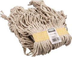 Rubbermaid - 1" Yellow Head Band, Small Cotton Loop End Mop Head - 4 Ply, Side Loading Connection, Use for General Purpose - Top Tool & Supply