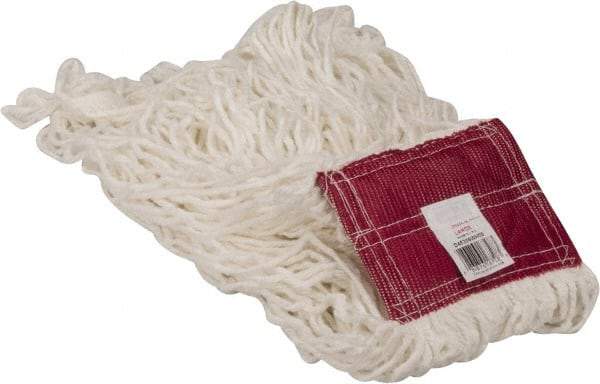 Rubbermaid - 5" Red Head Band, Large Rayon Loop End Mop Head - 4 Ply, Use for Finishing - Top Tool & Supply