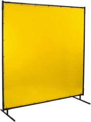 Steiner - 8 Ft. Wide x 6 Ft. High x 3/4 Inch Thick, 14 mil Thick Transparent Vinyl Portable Welding Screen Kit - Yellow - Top Tool & Supply