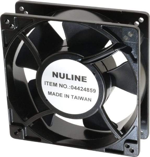 Value Collection - 230 Volts, AC, 130 CFM, Square Tube Axial Fan - 0.19 Amp Rating, 2,650 to 3,100 RPM, 5" High x 5" Wide x 1-1/2" Deep - Top Tool & Supply