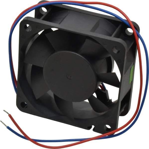 Value Collection - 12 Volts, DC, 20 CFM, Square Tube Axial Fan - 0.13 Amp Rating, 3,500 to 3,800 RPM, 2.36" High x 2.36" Wide x 1" Deep - Top Tool & Supply