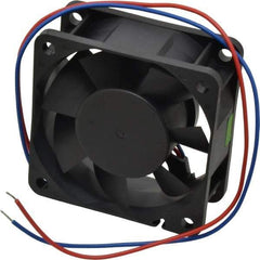 Value Collection - 12 Volts, DC, 20 CFM, Square Tube Axial Fan - 0.13 Amp Rating, 3,500 to 3,800 RPM, 2.36" High x 2.36" Wide x 1" Deep - Top Tool & Supply