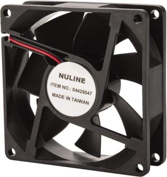 Value Collection - 24 Volts, DC, 37.5 CFM, Square Tube Axial Fan - 0.13 Amp Rating, 2,700 to 3,000 RPM, 3.15" High x 3.15" Wide x 1" Deep - Top Tool & Supply