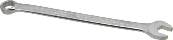 Proto - 7/16" 12 Point Offset Combination Wrench - 15° Offset Angle, 7" OAL, Steel, Satin Finish - Top Tool & Supply