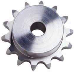 U.S. Tsubaki - 16 Teeth, 3/8" Chain Pitch, Chain Size 35, Plain Bore Sprocket - 1/2" Bore Diam, 1.922" Pitch Diam, 2.11" Outside Diam - Top Tool & Supply