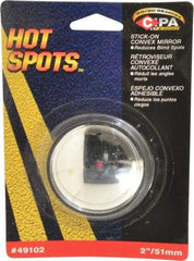 Value Collection - Automotive Round Convex Blind Spot Stick-On Mirror - Stainless Steel, 2" Mirror Diam - Top Tool & Supply