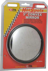 Value Collection - Automotive Full Size Convex Round Mirror with L Bracket - Stainless Steel, 5" Mirror Diam - Top Tool & Supply