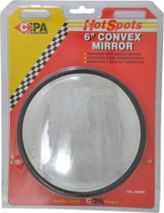 Value Collection - Automotive Full Size Convex Round Mirror with L Bracket - Stainless Steel, 6" Mirror Diam - Top Tool & Supply