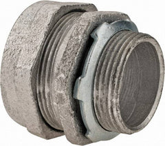 Cooper Crouse-Hinds - 1-1/4" Trade, Malleable Iron Compression Straight Rigid/Intermediate (IMC) Conduit Connector - Noninsulated - Top Tool & Supply