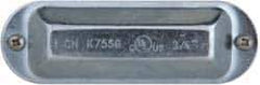 Cooper Crouse-Hinds - 3/4" Trade, Steel Conduit Body Cover Plate - Use with Form 5 Conduit Bodies - Top Tool & Supply