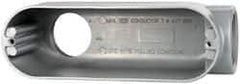 Cooper Crouse-Hinds - Form 5, LB Body, 2" Trade, IMC, Rigid Aluminum Conduit Body - Oval/Rectangle, 10.2" OAL, 71.2 cc Capacity, Silver - Top Tool & Supply