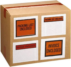 Nifty Products - 1,000 Piece, 5-1/2" Long x 4-1/2" Wide, Packing List Envelope - Blank, Clear - Top Tool & Supply