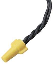 Ideal - 2, 18 to 3, 12 AWG, 600 Volt, Flame Retardant, Wing Twist on Wire Connector - Yellow, 221°F - Top Tool & Supply