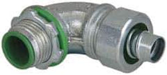 Cooper Crouse-Hinds - 3/8" Trade, Malleable Iron Threaded Angled Liquidtight Conduit Connector - Insulated - Top Tool & Supply