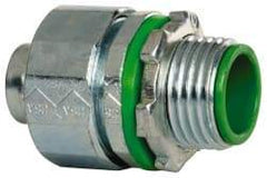 Cooper Crouse-Hinds - 1/2" Trade, Steel Threaded Straight Liquidtight Conduit Connector - Insulated - Top Tool & Supply