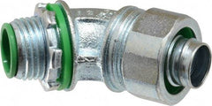 Cooper Crouse-Hinds - 1/2" Trade, Malleable Iron Threaded Angled Liquidtight Conduit Connector - Insulated - Top Tool & Supply