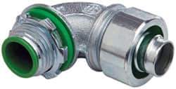 Cooper Crouse-Hinds - 1/2" Trade, Malleable Iron Threaded Angled Liquidtight Conduit Connector - Insulated - Top Tool & Supply