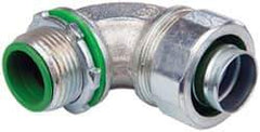 Cooper Crouse-Hinds - 3/4" Trade, Malleable Iron Threaded Angled Liquidtight Conduit Connector - Insulated - Top Tool & Supply