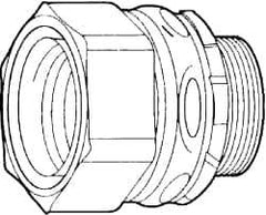 Cooper Crouse-Hinds - 2-1/2" Trade, Malleable Iron Threaded Straight Liquidtight Conduit Connector - Noninsulated - Top Tool & Supply