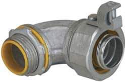 Cooper Crouse-Hinds - 1" Trade, Malleable Iron Threaded Angled Liquidtight Conduit Connector - Insulated - Top Tool & Supply